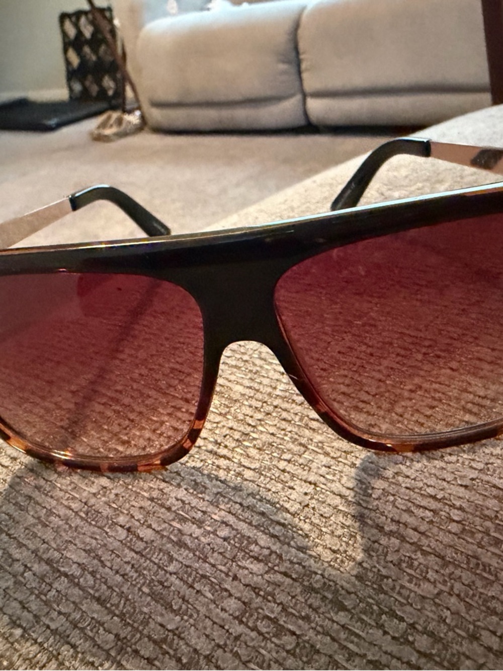 Quay Tortoiseshell Shield Sunglasses with Brown Gradient Lenses
